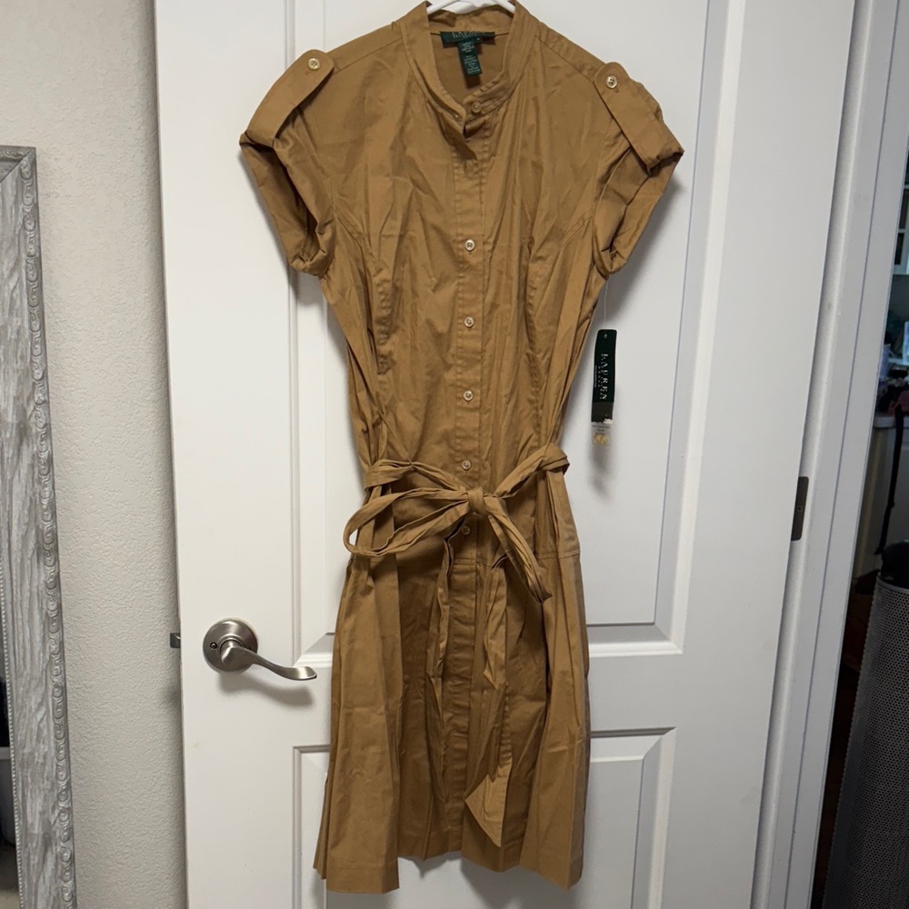 Lauren Ralph Lauren Camel Midi Dress